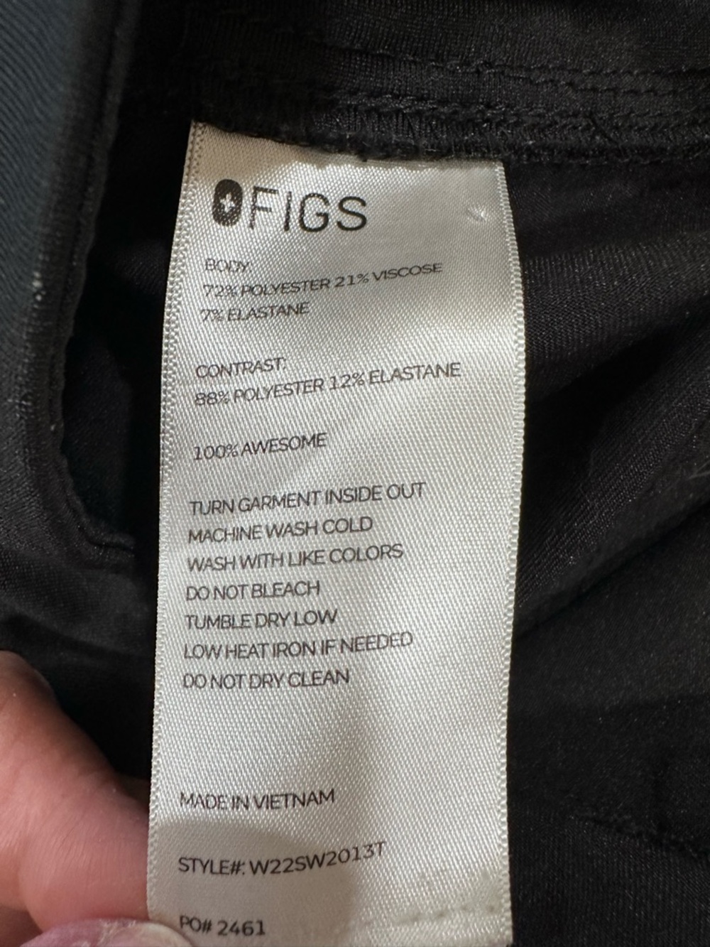 Figs Black women’s drawstring pants and top. Size XS - Picture 11 of 12